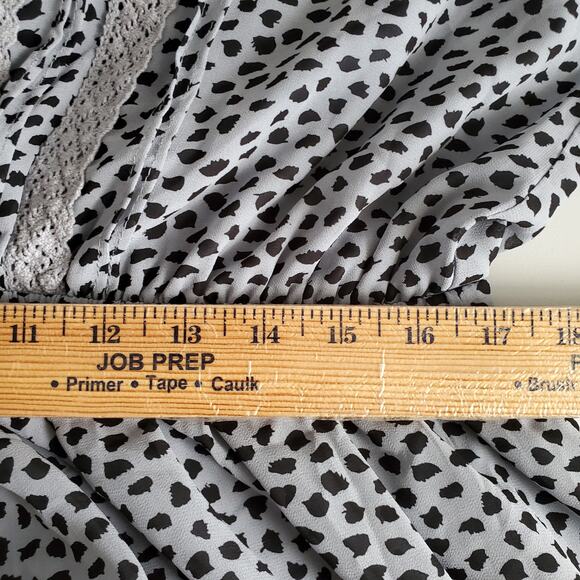 Perfectly Priscilla Blue Dot Tiered Dress 2X Flowy Swingy Casual Hippie NEW - Picture 9 of 10